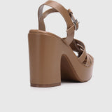 Poppy Platform Sandals (Brown)