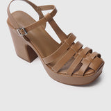 Poppy Platform Sandals (Brown)