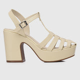 Poppy Platform Sandals (Light Yellow)