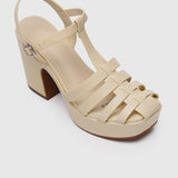 Poppy Platform Sandals (Light Yellow)