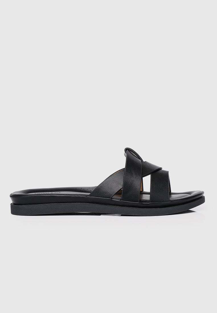 Avena Comfy Sandals (Black)
