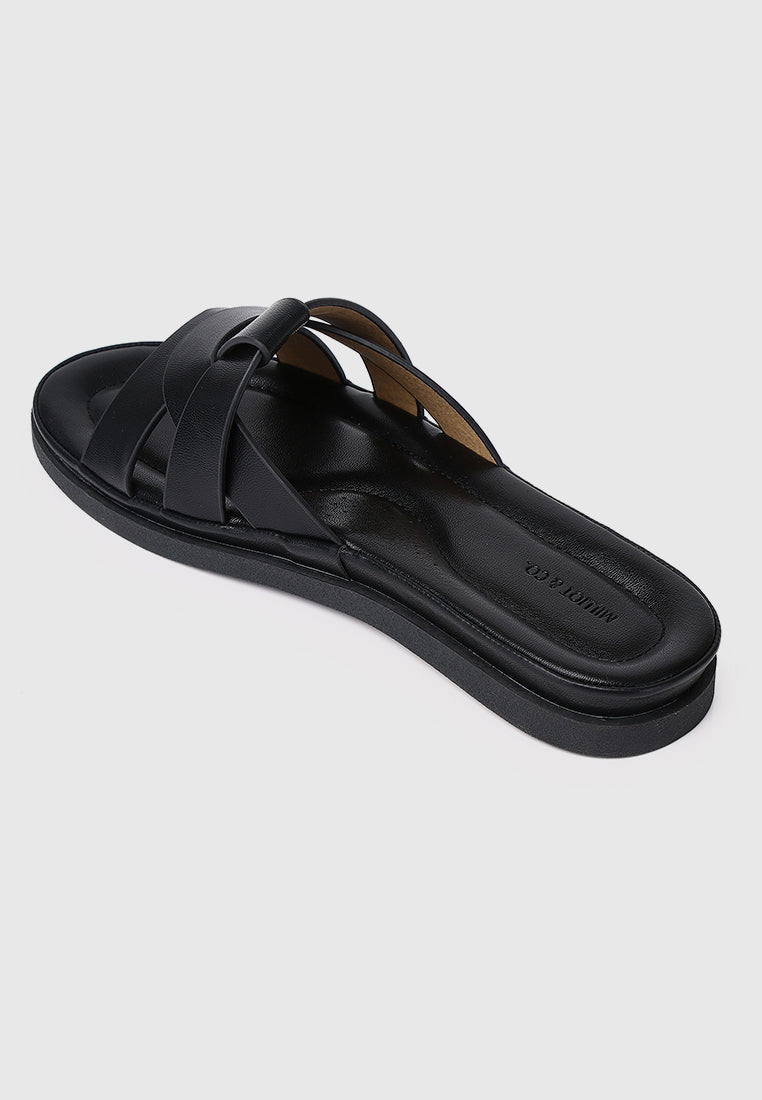 Avena Comfy Sandals (Black)