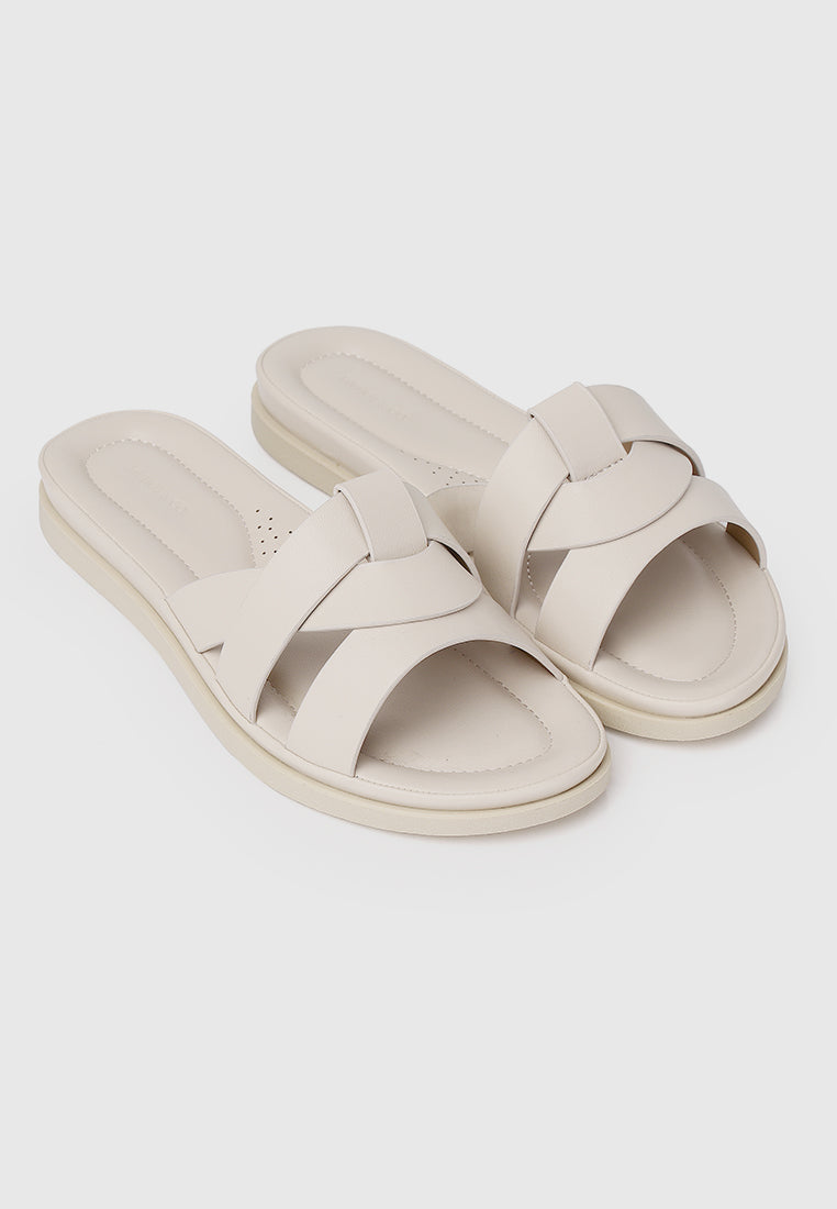Avena Comfy Sandals (Beige)