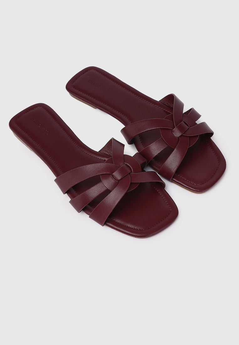 Suvi Open Toe Sandals (Maroon)
