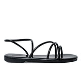 Janet Patent Strappy Sandals (Black)