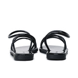 Janet Patent Strappy Sandals (Black)