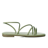 Janet Patent Strappy Sandals (Lawn Green)