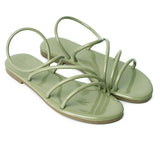 Janet Patent Strappy Sandals (Lawn Green)