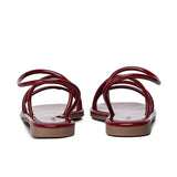 Janet Patent Strappy Sandals (Maroon)