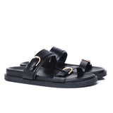 Nova Double Strap Sandals (Black)