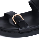 Nova Double Strap Sandals (Black)