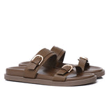 Nova Double Strap Sandals (Brown)