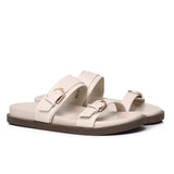 Nova Double Strap Sandals (Beige)