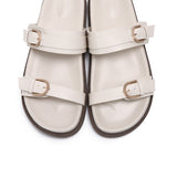 Nova Double Strap Sandals (Beige)