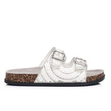 Madison Beaded Two Strap Sandals (Grey)