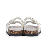 Madison Beaded Two Strap Sandals (Grey)