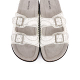 Madison Beaded Two Strap Sandals (Grey)