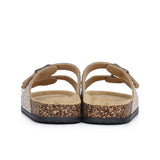 Madison Beaded Two Strap Sandals (Khaki)