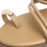 Ariana Strappy Toe Ring Sandals (Caramel)