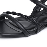 Aamina Strappy Sandals (Black)