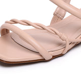 Aamina Strappy Sandals (Nude)