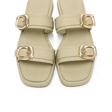 Samyan Buckled Strap Sandals (Olive)