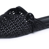 Siti Braided Slip On Sandals (Black)