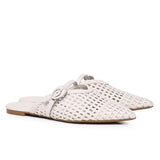 Siti Braided Slip On Sandals (White)