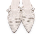 Siti Braided Slip On Sandals (White)