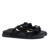 Suleika Buckled Strap Sandals (Black)