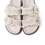 Suleika Buckled Strap Sandals (Beige)