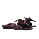 Rowan Floral Sandals (Burgundy)