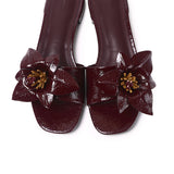 Rowan Floral Sandals (Burgundy)