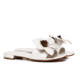 Rowan Floral Sandals (White)