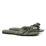 Albie Leaf Sandals (Dark Green)