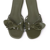 Albie Leaf Sandals (Dark Green)