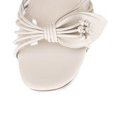 Albie Leaf Sandals (White)
