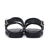 Amari Buckle Sandals (Black)