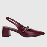 Leila Pointed Toe Heels (Maroon)