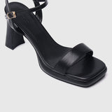 Tansy Open Toe Platform Heels (Black)