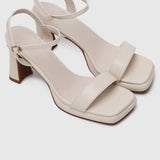 Tansy Open Toe Platform Heels (Beige)