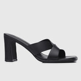 Lurra Open Toe Heels (Black)