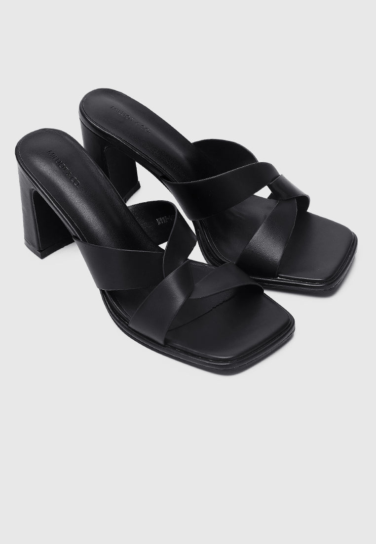 Lurra Open Toe Heels (Black)