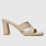 Lurra Open Toe Heels (Wheat)