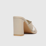 Lurra Open Toe Heels (Wheat)