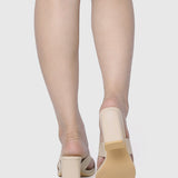 Lurra Open Toe Heels (Wheat)