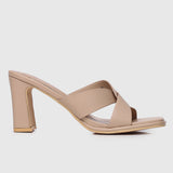 Lurra Open Toe Heels (Tan)