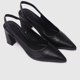 Jirina Slingback Heels (Black)