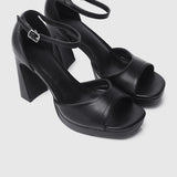 Her Vibe Is Pretty Open Toe Heels (Black)