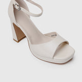 Her Vibe Is Pretty Open Toe Heels (White)